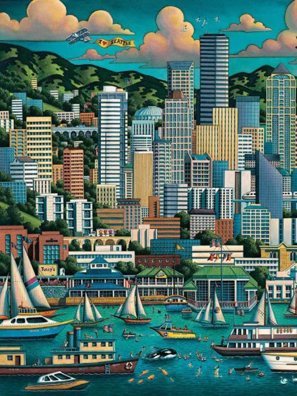 Dowdle Jigsaw Puzzle Seattle - 500 Pieces - Complete
